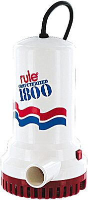 Rule A53D 1800 GPH Submersible Sump / Utility Pump, 8 Foot Cord, Non-Automatic, 110 Volt AC