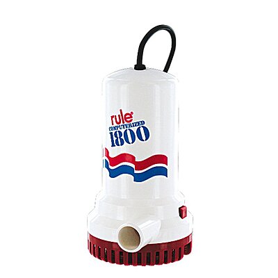 Rule A53D 1800 GPH Submersible Sump / Utility Pump, 8 Foot Cord, Non-Automatic, 110 Volt AC