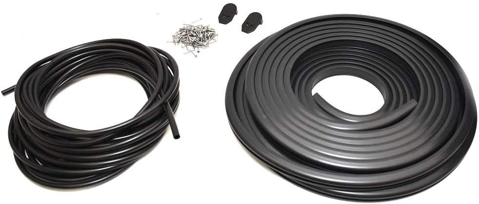 TACO Flex Vinyl Rub Rail Kit - Black w/Black Insert - 70' - 1-1/4" x 15/16"
