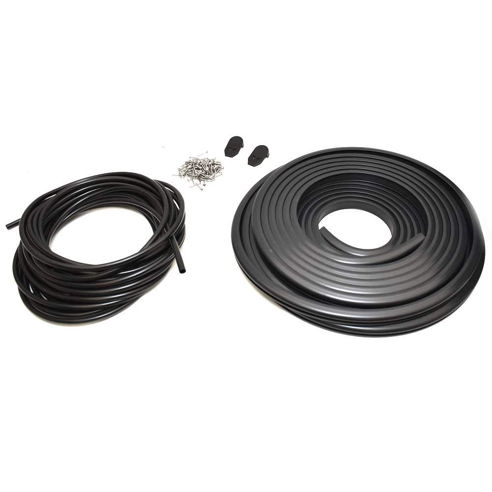 TACO Flex Vinyl Rub Rail Kit - Black w/Black Insert - 70' - 1-1/4" x 15/16"