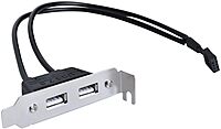 SIIG CB-US0S11-S1 2-Port USB 2.0 Low Profile Extension Bracket