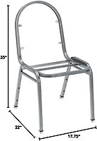 National Public Seating Dome-Back Stacking Chairs, Vinyl, Midnight Blue/Silvervein, Set of 2 - Model 9204-SV/2