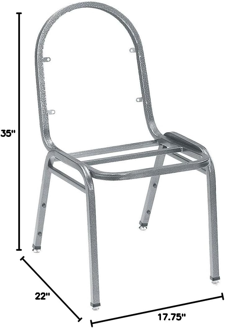 National Public Seating Dome-Back Stacking Chairs, Vinyl, Midnight Blue/Silvervein, Set of 2 - Model 9204-SV/2