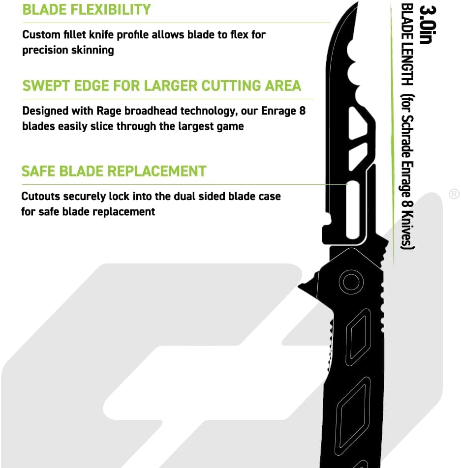 Schrade Enrage Replacement Blades 6 Pack with 2.5-3" 420A Steel Blades, Compatible with Schrade Enrage Series, for Hunting