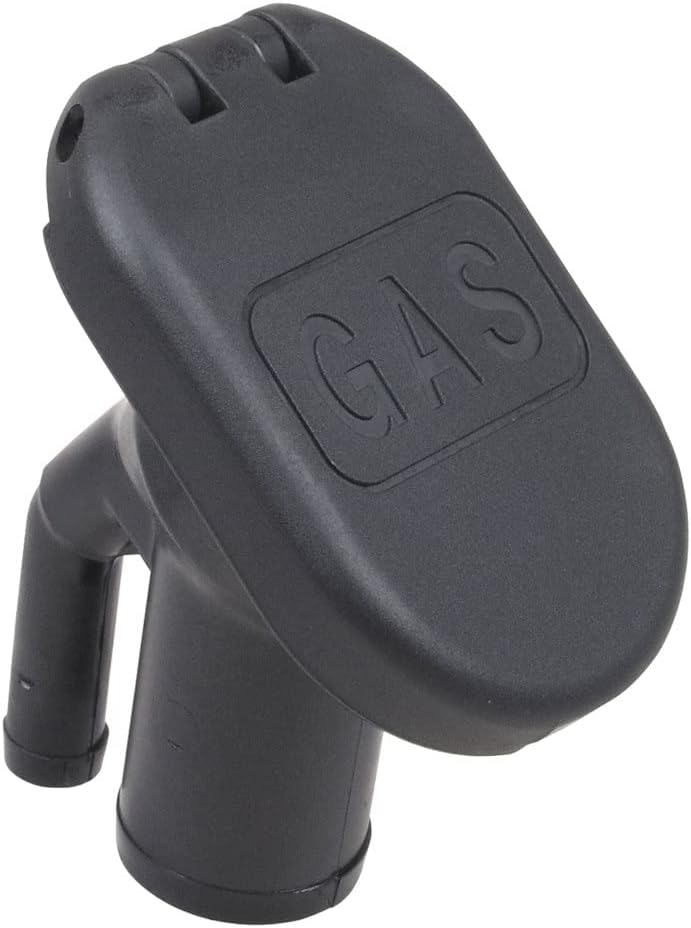 Perko 1318DPGBLK Polymer Vented Gas Fill with 35° Angled Neck for 1.5" Hose - Black