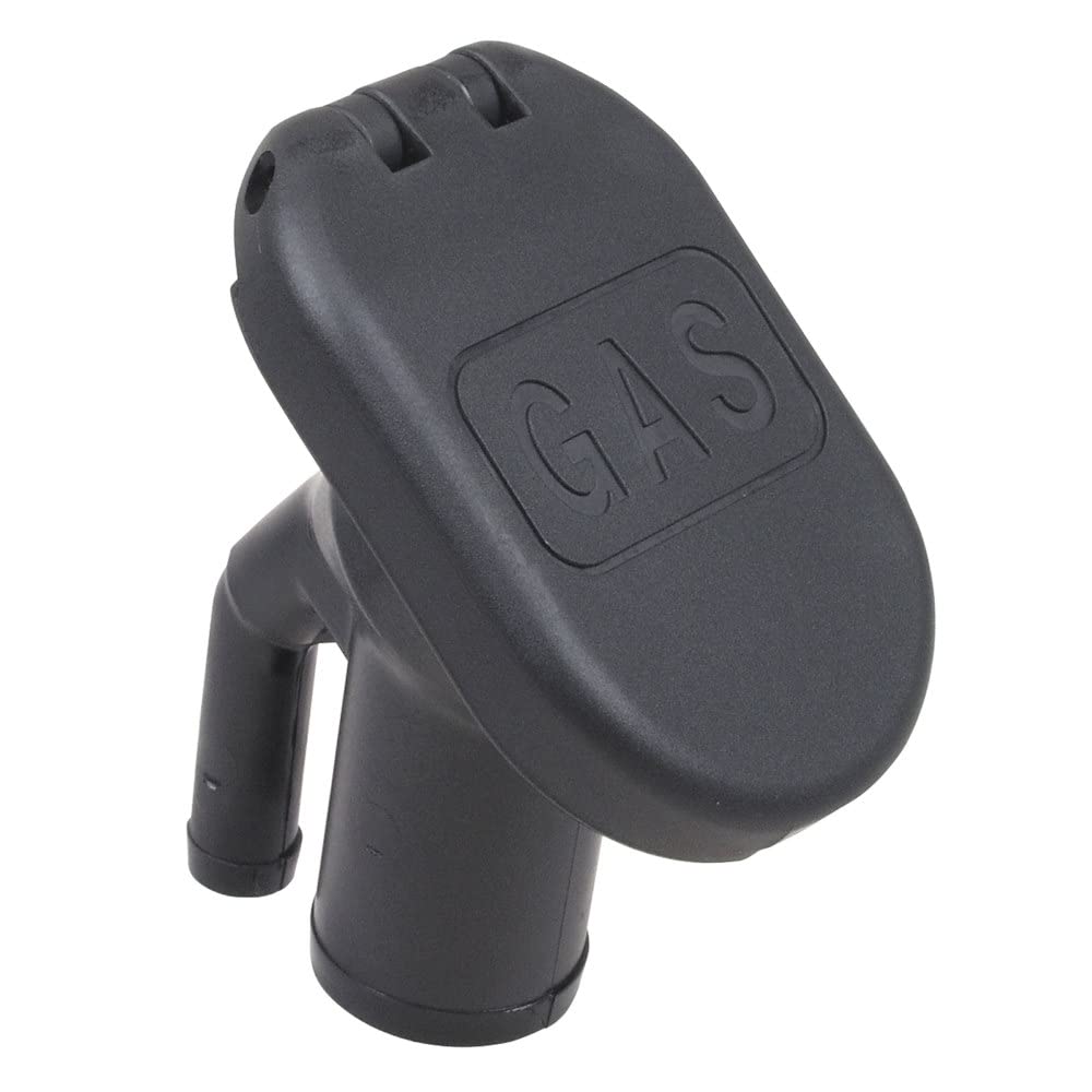 Perko 1318DPGBLK Polymer Vented Gas Fill with 35° Angled Neck for 1.5" Hose - Black