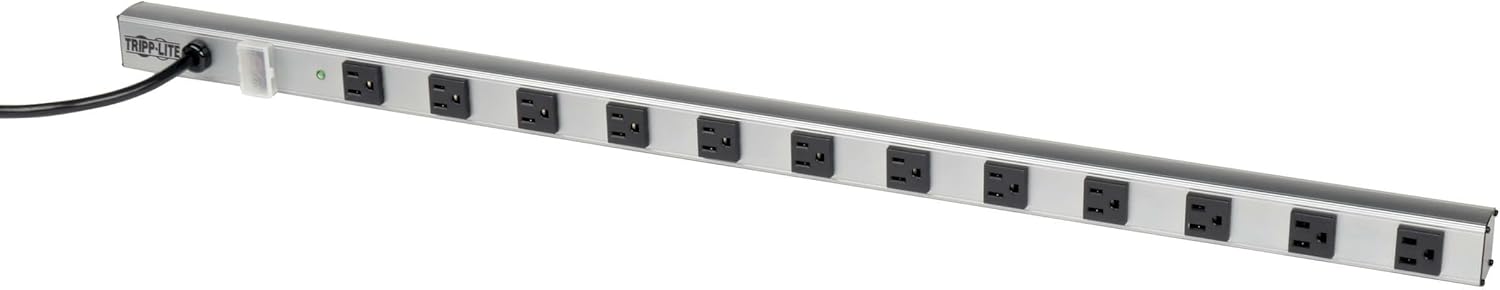 TRIPP LITE Power Strip Surge Protector, Metal Housing, 15 ft Cord
