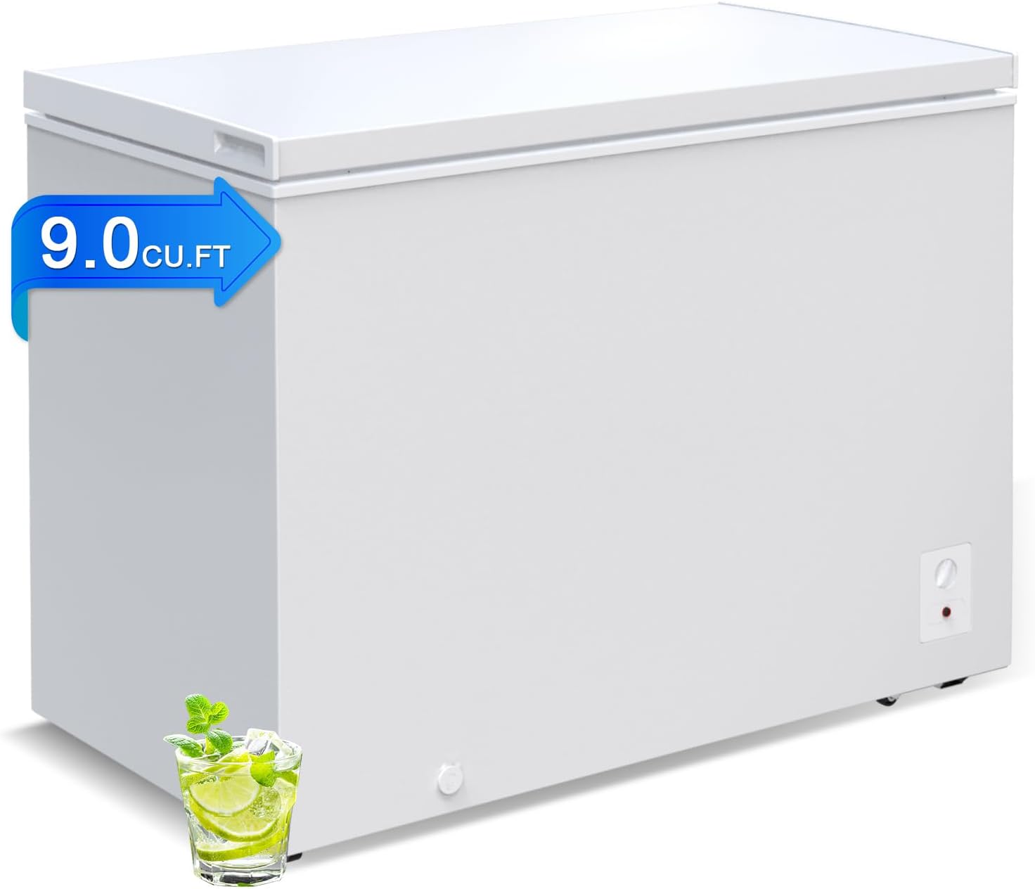 Congelador de pecho de 9 pies cúbicos, color blanco