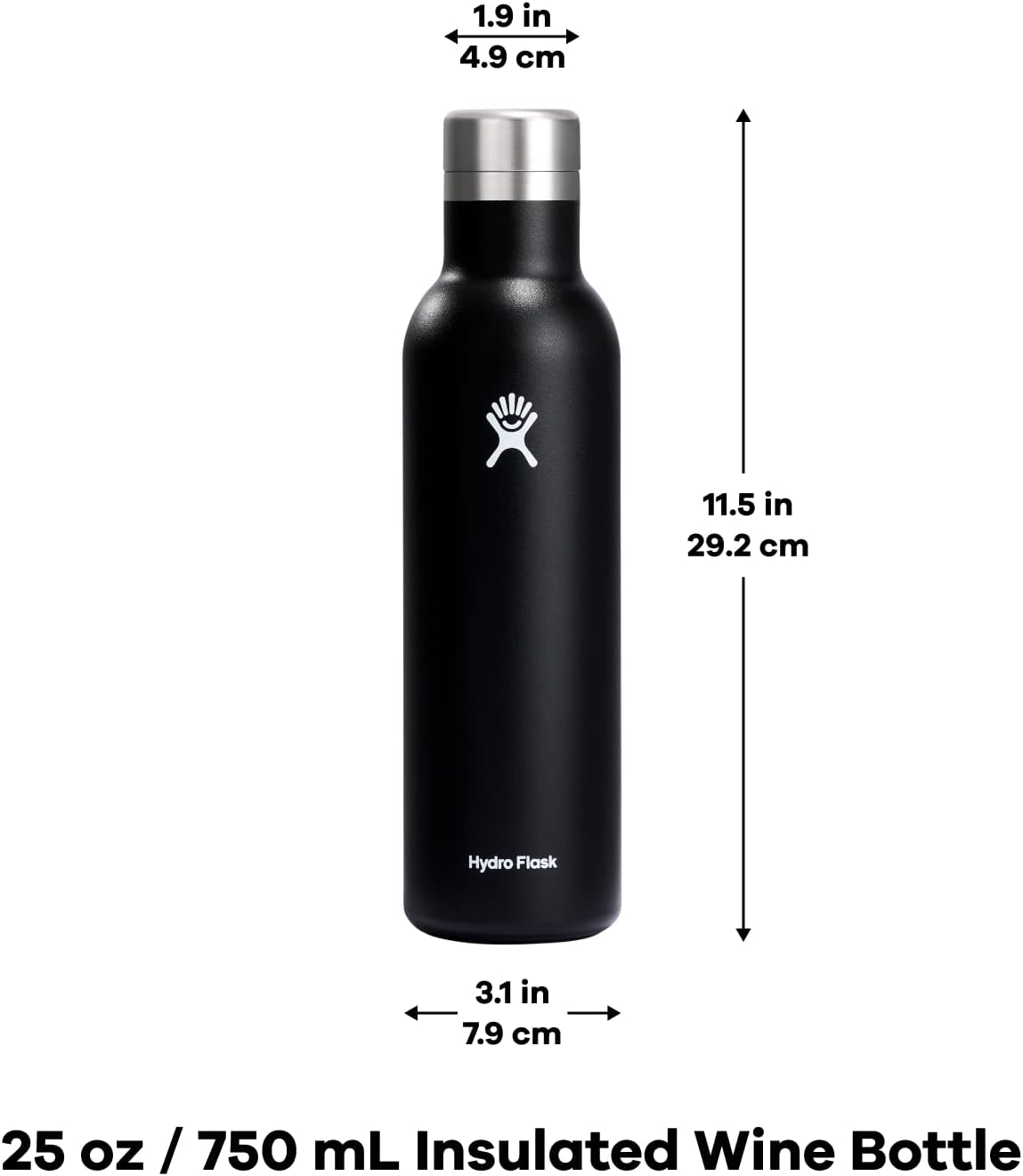 HYDRO FLASK Ceramic Interior Insulated Wine Bottle with TempShield