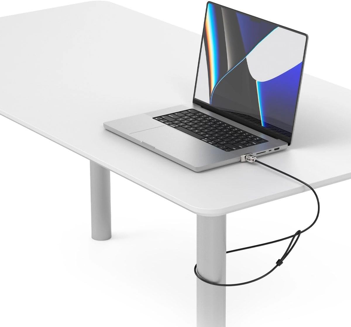 Compulocks Ledge Lock Adapter and keyed Cable Lock for M1, M2, M3, & M4 MacBook Pro 16" Silver