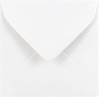 JAM PAPER Square Invitation Envelopes - White - Gummed Seal - 25/Pack