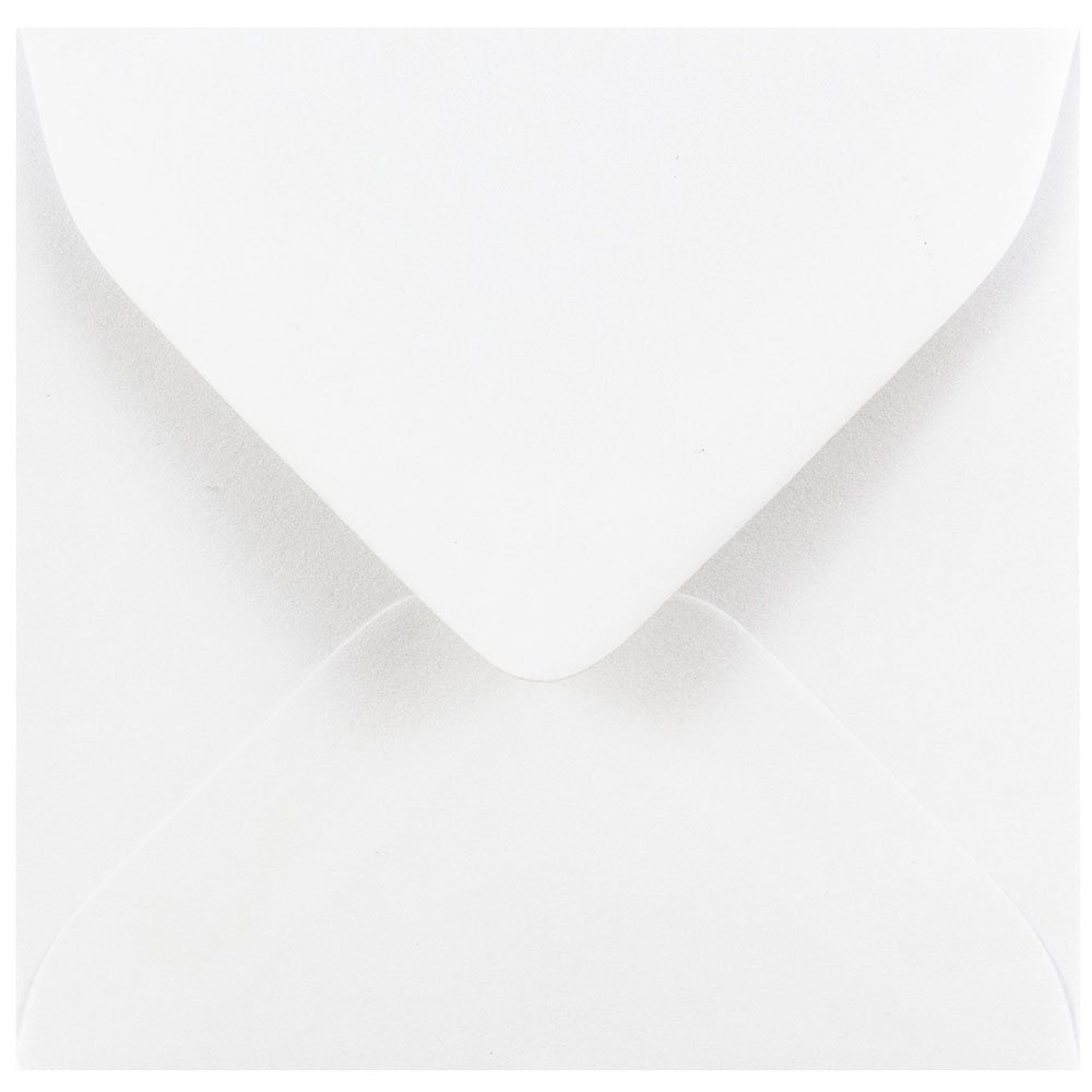JAM PAPER Square Invitation Envelopes - White - Gummed Seal - 25/Pack
