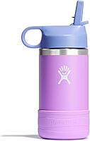 HYDRO FLASK Kids Water Bottle - 12 oz Stainless Steel Insulated with Straw Cap
