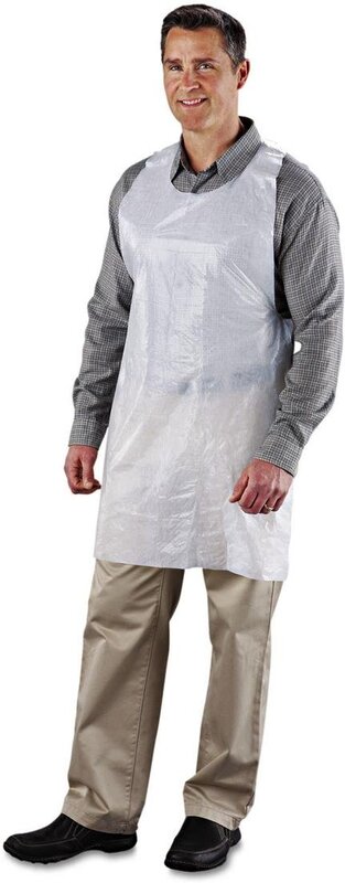 Royal Polyethylene Aprons, 24in x 42in, White, Carton Of 1,000 Aprons