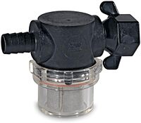 Shurflo by Pentair Swivel Nut Strainer - 1/2" Barb Inlet - Clear Bowl