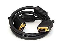 MONOPRICE Super VGA (SVGA) Monitor Cable - DE-15 Male to Male, Gold-Plated with Ferrites