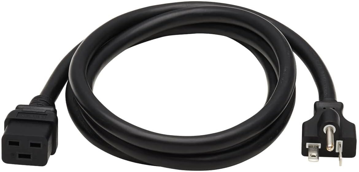 Tripp Lite C19 to NEMA 5-20P Heavy Duty Power Cord, 20A, 125V, 12AWG, Black, 6 Feet / 1.8 Meters (P049-006)