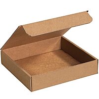 Aviditi Brown Kraft Literature Mailing Boxes, 9 x 9 x 3 Inches, Pack of 50, Crush-Proof, for Shipping, Mailing and Storing