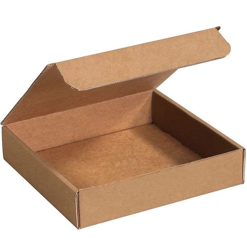 Aviditi Brown Kraft Literature Mailing Boxes, 9 x 9 x 3 Inches, Pack of 50, Crush-Proof, for Shipping, Mailing and Storing