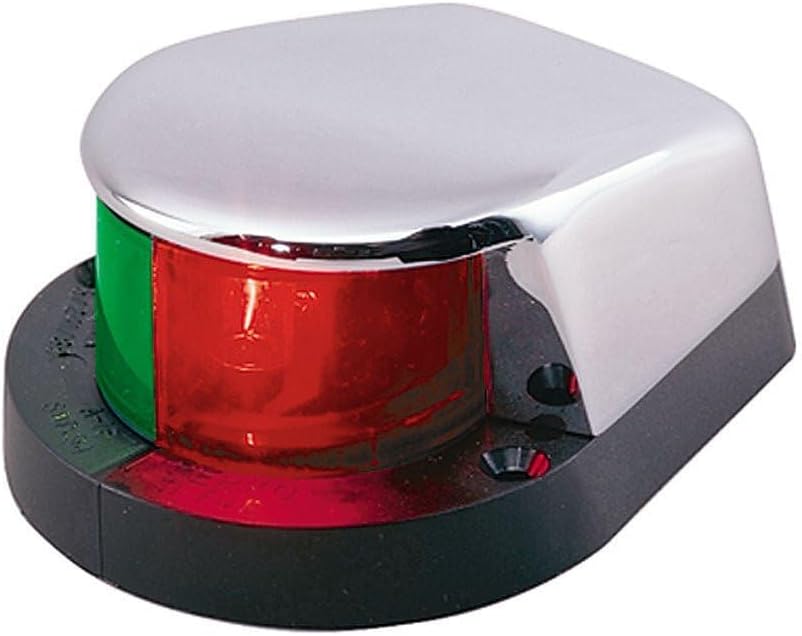 Perko 12V Bi-Color Bow Light Black Base Chrome Plated Top Made in The USA