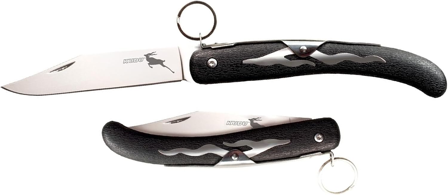 Cold Steel Kudu 4.25" 5Cr15MoV Steel Clip Point Razor-Sharp Blade 5.75" Zy-Ex Handle Everyday Carry Folding Knife w/Ring Lock