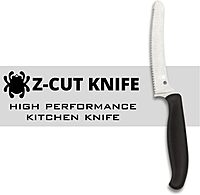SPYDERCO Z-Cut Kitchen Knife with CTS BD1N Stainless Steel Blade