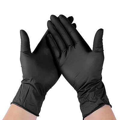 NITRILE GLOVES BLACK