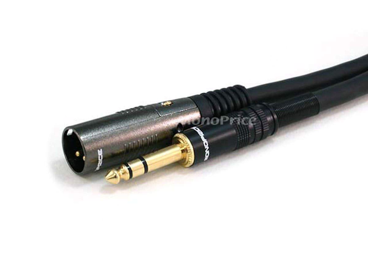 Monoprice Premier Series XLR Male to 1/4-Inch TRS Male Cable