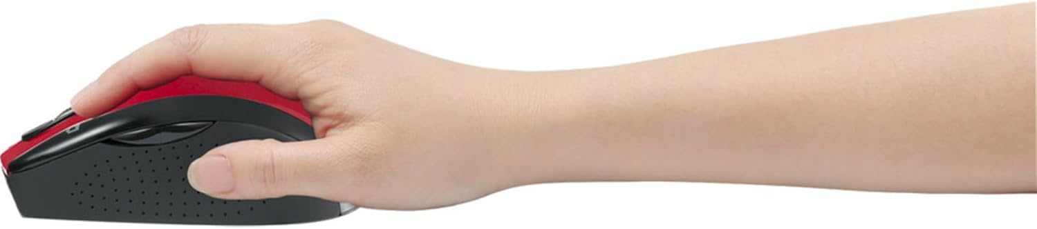 iMouse M20R – Wireless Ergonomic Optical Mouse, Red