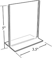 Azar Displays Double-Foot 2-Sided Acrylic Sign Holders