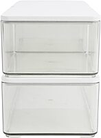 Martha Stewart Grady Stackable Plastic Storage Boxes with Lids, Set of 3