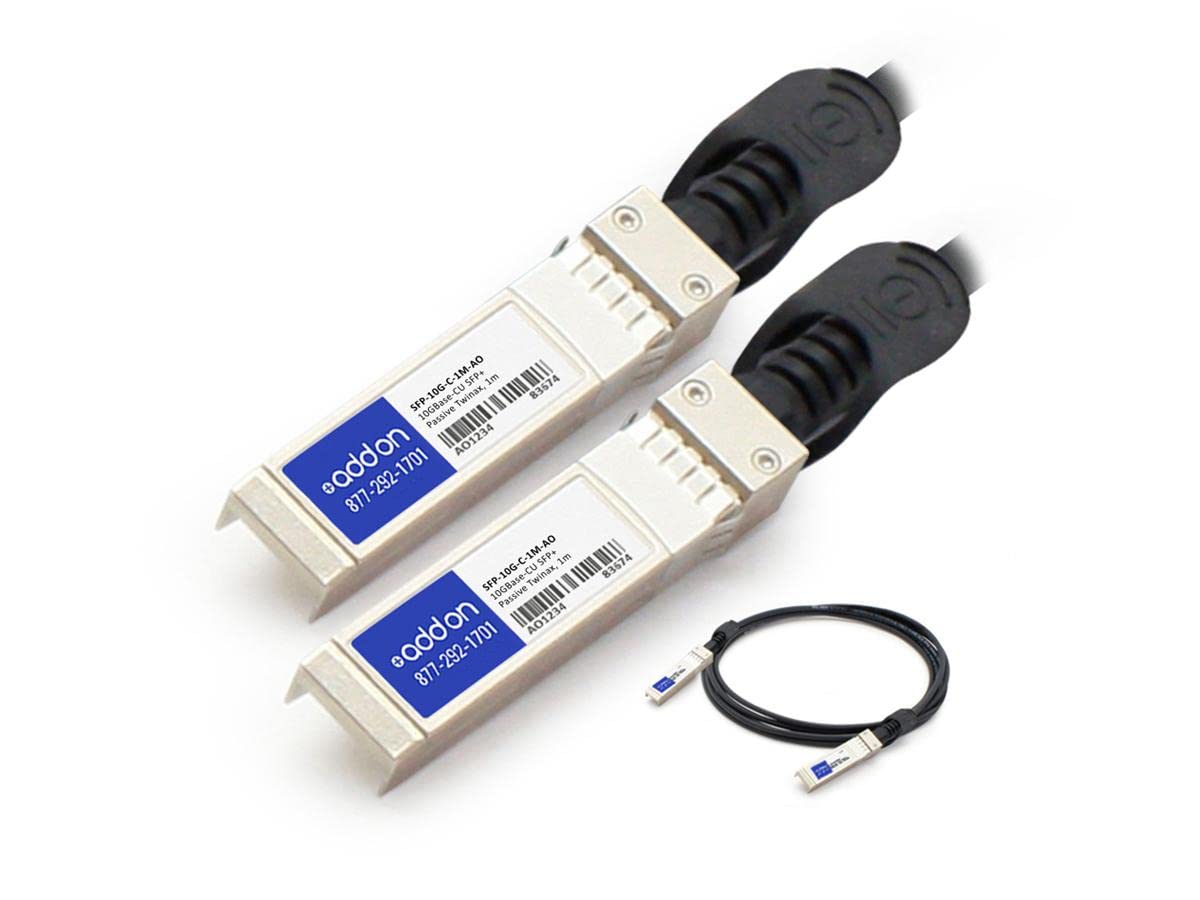 Add-On Computer Peripherals (ACP) SFP+/SFP+ 1m 1m SFP+ SFP+ Black InfiniBand Cable (1 m, SFP+, SFP+, Black, 10 Gbit/s)