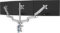 Mount-It! Triple Monitor Mount with USB and Audio Ports, 3 Monitor Desk Mount