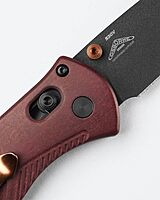 Benchmade - Mini Barrage EDC 585 Knife, Drop-Point Blade, Redstone Richlite Handle (585BK-04) Redstone - Drop-Point