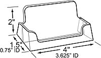 Azar Displays 252010-2PK Counter Business Card Holder, Clear, 2-Pack