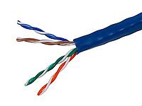 Monoprice 1000FT 24AWG Cat5e 350MHz UTP Solid, Riser Rated (CMR), Bulk Ethernet Bare Copper Cable - Blue Blue CMR