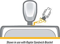 Minn Kota Raptor Jack Plate Adapter Bracket - Port, 2" Setback, 6" Rise, Black