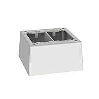 Panduit JBP2DWH 2-Gang Deep Outlet Box, White, 2-Piece