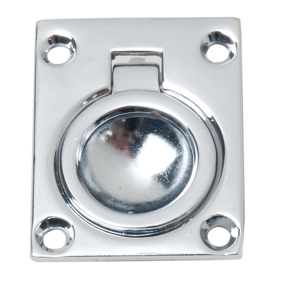 Perko 0841DP0CHR Flush Ring Pull - Chrome Plated Zinc, Gray