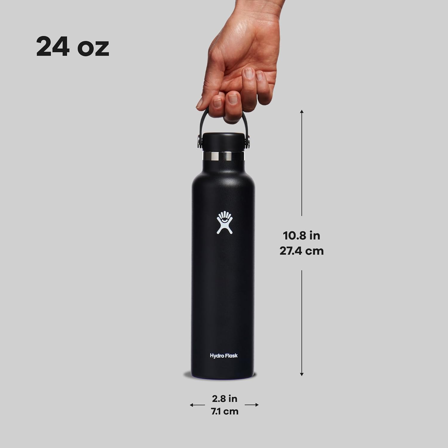 Hydro Flask Standard Mouth Insulated Stainless Steel Water Bottle with Flex Cap