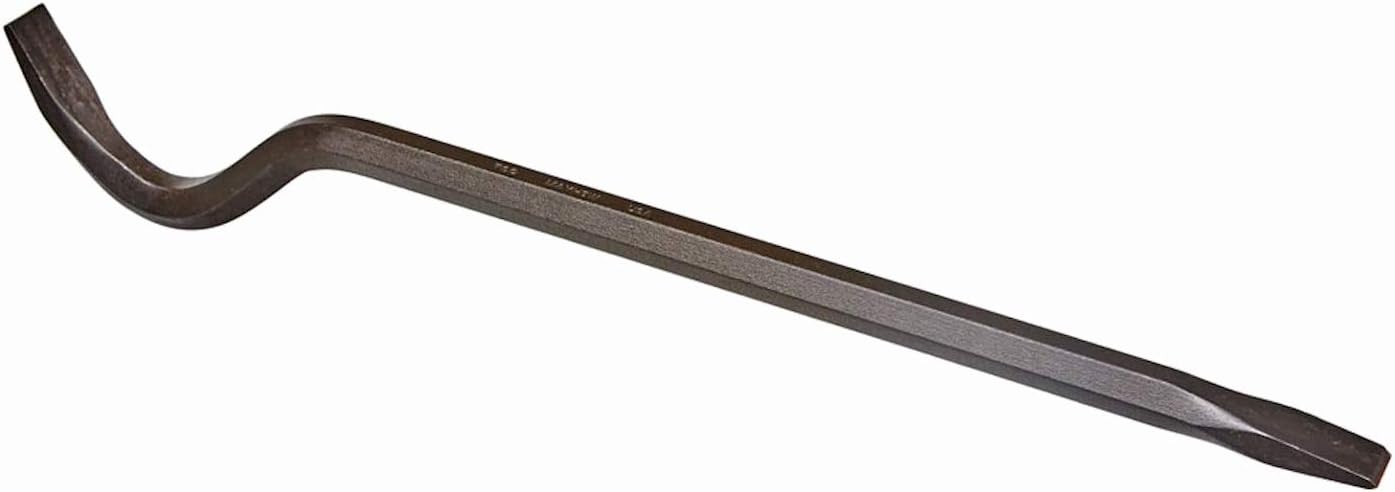 Mayhew Pro 41280 Black Oxide Die Separating Bar, 18", 5/8" Hex, Chisel Gooseneck, Point Tip