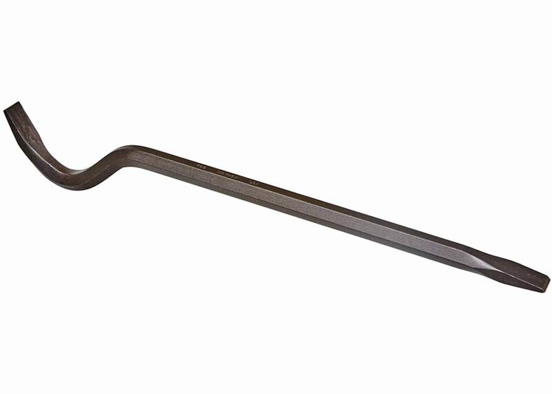 Mayhew Pro 41280 Black Oxide Die Separating Bar, 18", 5/8" Hex, Chisel Gooseneck, Point Tip