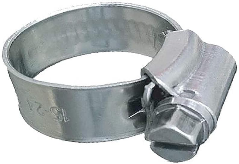 Trident Marine 316 SS Non-Perforated Worm Gear Hose Clamp - 3/8" Band - 7/16"–21/32" Clamping Range - 10-Pack - SAE Size 4