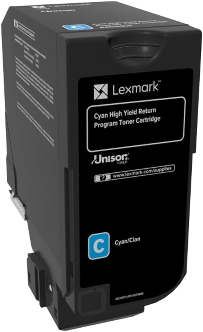 Lexmark 84C1HC0 CX725 Cyan High Yield Return Program Cartridge Toner