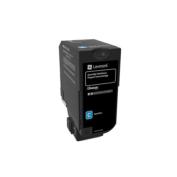 Lexmark 84C1HC0 CX725 Cyan High Yield Return Program Cartridge Toner