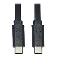 Tripp Lite Flat USB-C & Thunderbolt 3 Cable, USB 2.0, Thunderbolt 3 Compatible Sync and Charge, M/M 3 ft (U040-003-C-FL)