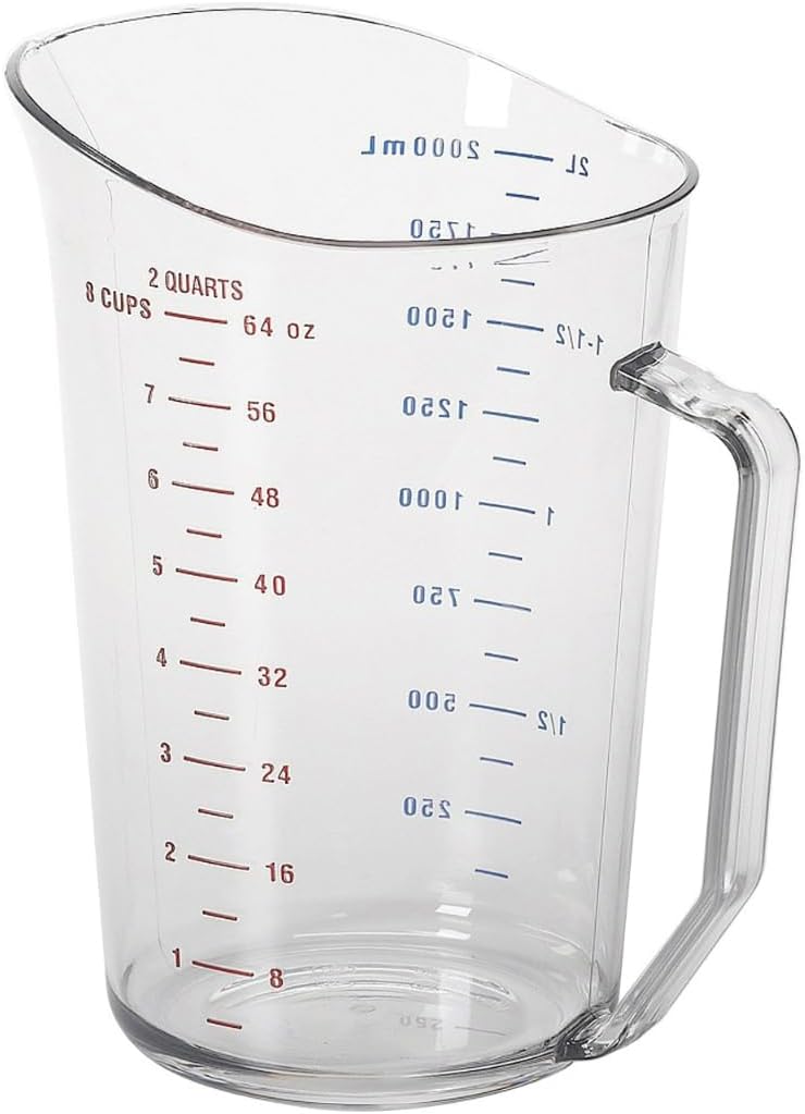 Cambro Camwear Measuring Cup, 2 Quart, Clear
