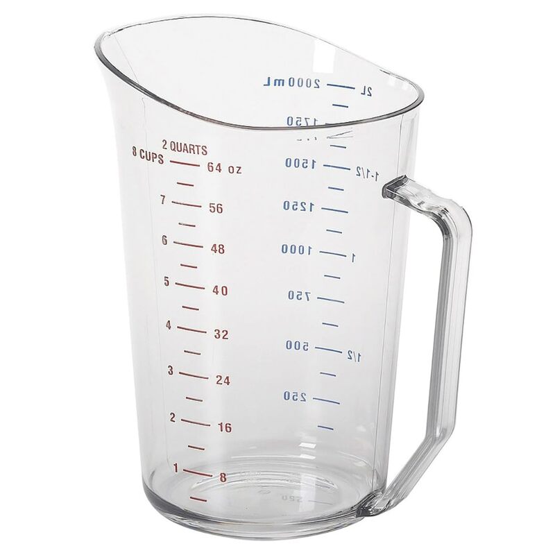 Cambro Camwear Measuring Cup, 2 Quart, Clear
