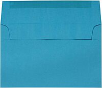 JAM Paper Blue Booklet Invitation Envelopes, Recycled, Gummed Seal