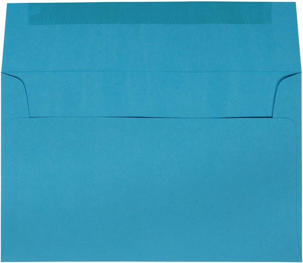 JAM Paper Blue Booklet Invitation Envelopes, Recycled, Gummed Seal